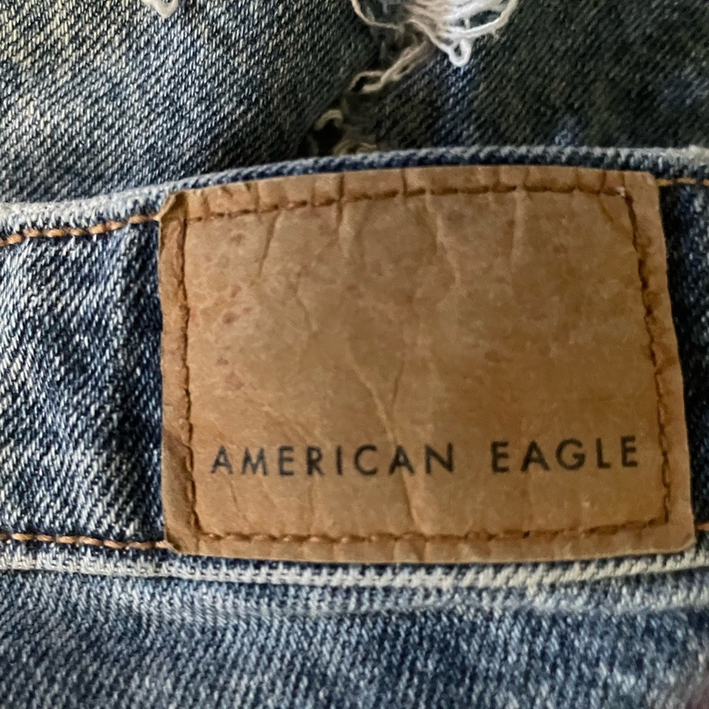 American eagle distressed mom jeans.